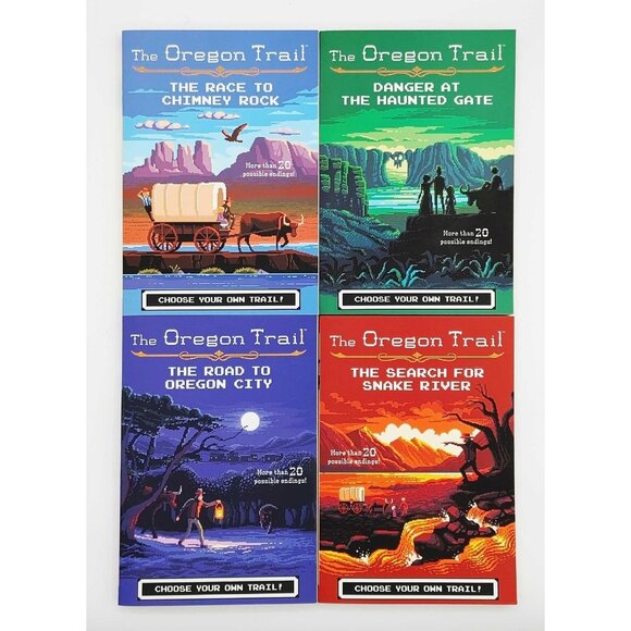Lot of 4 Paperback Children’s Books The Oregon Trail Choose Your Own Trail! - Picture 1 of 2